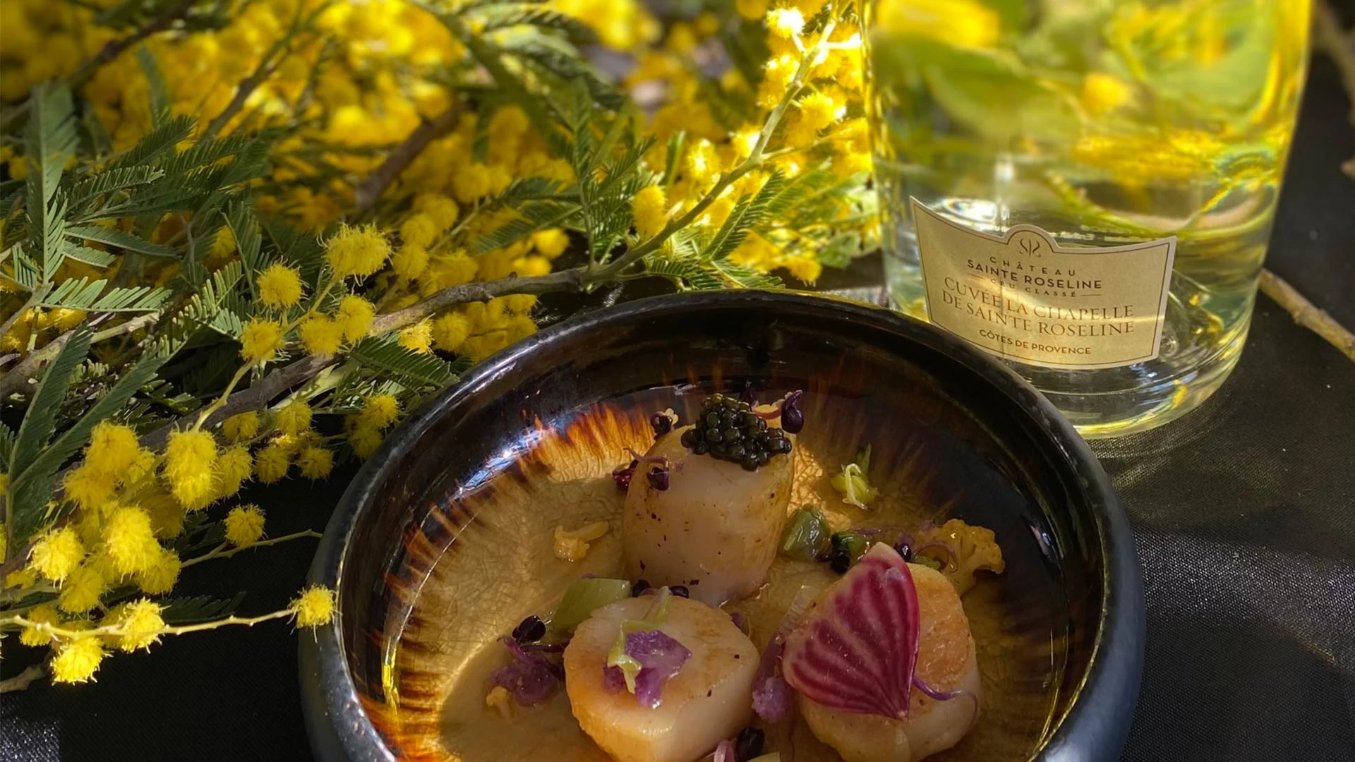 chateau sainte roseline recette de chef saint jacques de pierre lorin